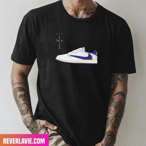 Air Jordan 1 Low x Travis Scott x Fragment Reverse Style T-Shirt
