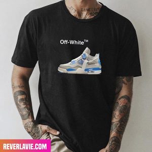 Air Jordan 4 x Off-white Military Blue Style T-Shirt