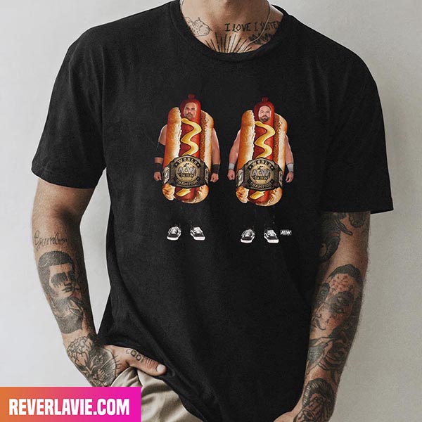 All Elite Wrestling FTR - Hot Dog Champs Style T-Shirt All Elite Wrestling FTR - Hot Dog Champs Style T-Shirt
