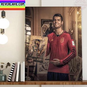 Alvaro Morata Of Spanish In FIFA World Cup 2022 Home Decor Poster Canvas
