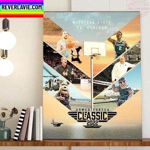 Armed Forces Classic 2022 Michigan State Vs Gonzaga On USS Abraham Lincoln Home Decor Poster Canvas
