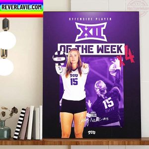 Audrey Nalls Is Big 12 Conference Offensive Player Of The Week Home Decor Poster Canvas