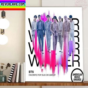 BTS AMAs For Favorite Pop Duo Or Group Home Decor Poster Canvas