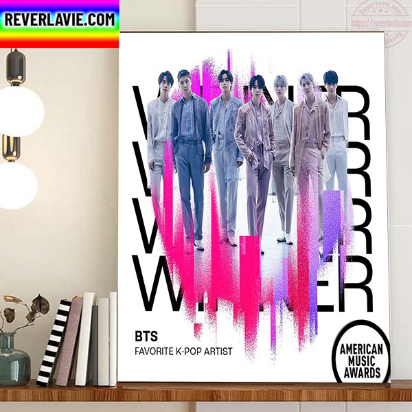 BTS Wins Favorite K Pop Artist AMAs Award Home Decor Poster Canvas BTS Wins Favorite K Pop Artist AMAs Award Home Decor Poster Canvas