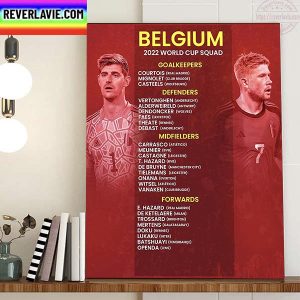 Belgium 2022 FIFA World Cup Squad Home Decor Poster Canvas