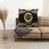 Best Versace Golden Logo With Golden Flames Pillow