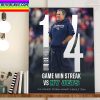 Bill Belichick 14 Game Win Streak Vs New York Jets Home Decor Poster Canvas