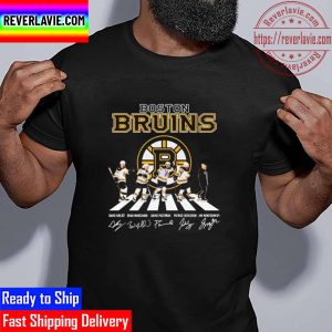 Boston Bruins Krejci Marchand Pastrnak Bergeron And Montgomery Abbey Road Signatures Unisex T-Shirt