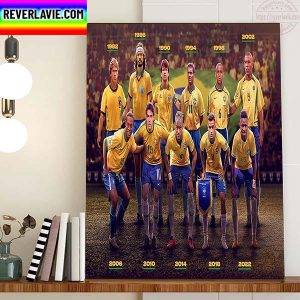 Brazil World Cup Home Kits Over The Years Home Decor Poster Canvas