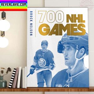 Brock Nelson 700 NHL Games With New York Islanders Home Decor Poster Canvas