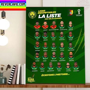 Cameroon 2022 FIFA World Cup Squad Home Decor Poster Canvas