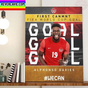 Canada Soccer Alphonso Davies First FIFA World Cup Goal Home Decor Poster Canvas