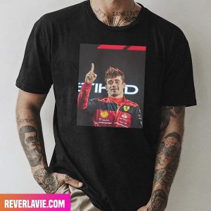Charles Leclerc Finger Celebration F1 Style T-Shirt