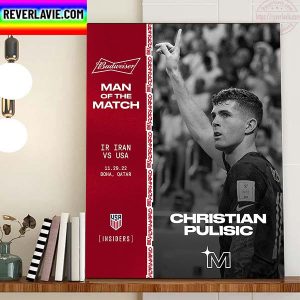 Christian Pulisic Is Budweiser Man Of The Match Home Decor Poster Canvas