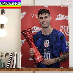 Christian Pulisic Wins Budweiser Player Of The Match USA Vs England Home Decor Poster Canvas