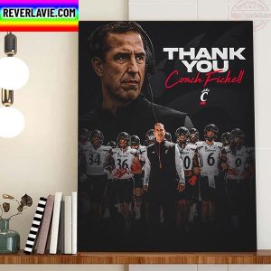 Cincinnati Football Thank You Coach Fichell Home Decor Poster Canvas