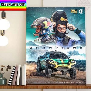 Cristina Gutierrez And Sebastien Loeb Of Team X44 2022 Extreme E Champions Home Decor Poster Canvas