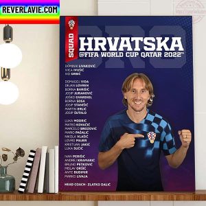 Croatia 2022 FIFA World Cup Squad Home Decor Poster Canvas