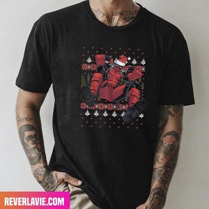 Dadpool Santa Hat Christmas Marvel Studios Style T-Shirt
