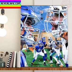 Dallas Cowboys Vs New York Giants NFL On Madden Thanksgiving Home Decor Poster Canvas