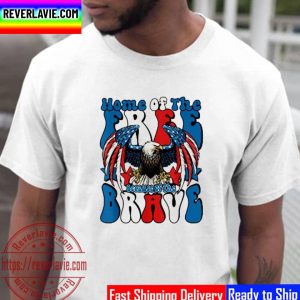 Eagles Home Of The Free Because Of The Brave American Flag Unisex T-Shirt