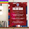 England World Cup Squad For Qatar 2022 Home Decor Poster Canvas