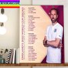 England 2022 FIFA World Cup Squad Home Decor Poster Canvas