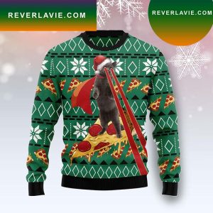 Funny Cat Pizza Lover Funny Family Ugly Christmas Sweater