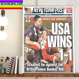 Funny USA Team Match Day World Cup 2022 On New York Post Home Decor Poster Canvas