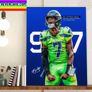Geno Smith Passing Grade Seattle Seahawks NFL Home Decor Poster Canvas