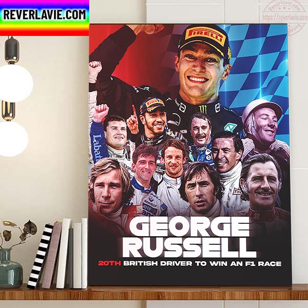 George Russell 20th British Driver To Win An F1 Race Home Decor Poster Canvas George Russell 20th British Driver To Win An F1 Race Home Decor Poster Canvas