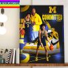 George Washington III Committed To Michigan Wolverines Go Blue Home Decor Poster Canvas