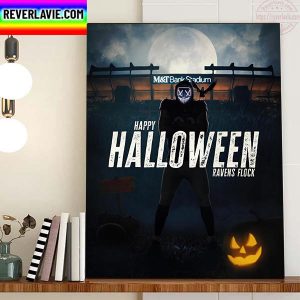 Happy Halloween X Baltimore Ravens NFL Home Decor Poster Canvas
