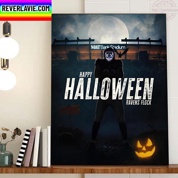 Happy Halloween X Baltimore Ravens NFL Home Decor Poster Canvas Happy Halloween X Baltimore Ravens NFL Home Decor Poster Canvas
