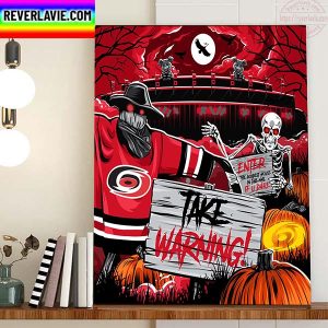 Happy Halloween X Carolina Hurricanes NHL Home Decor Poster Canvas