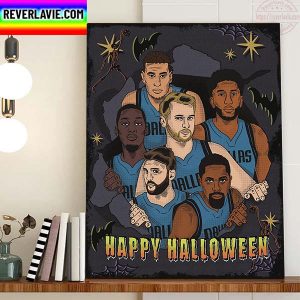 Happy Halloween X Dallas Mavericks NBA Home Decor Poster Canvas