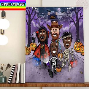 Happy Halloween X New England Patriots NFL Patriots Nation Home Decor Poster Canvas