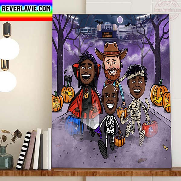 Happy Halloween X New England Patriots NFL Patriots Nation Home Decor Poster Canvas Happy Halloween X New England Patriots NFL Patriots Nation Home Decor Poster Canvas