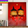 Happy Halloween X Scuderia Ferrari F1 Home Decor Poster Canvas
