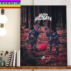 Happy Halloween X Tampa Bay Lightning NHL Home Decor Poster Canvas