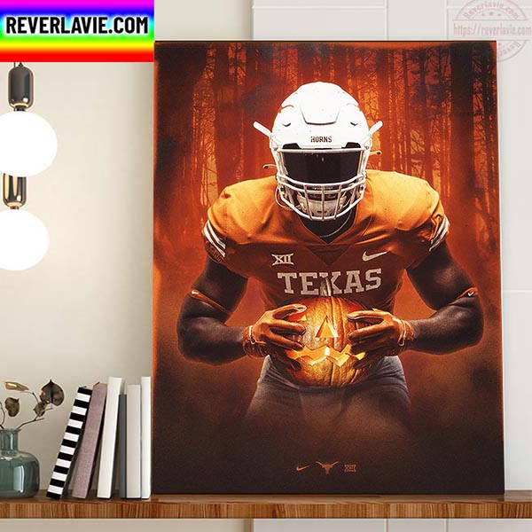 Happy Halloween X Texas Football NCAA Home Decor Poster Canvas Happy Halloween X Texas Football NCAA Home Decor Poster Canvas