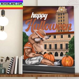 Happy Halloween X Texas Longhorns NCAA For Longhorn Fam Home Decor Poster Canvas