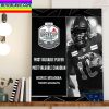Henoc Muamba MVP 2022 Grey Cup Champion Home Decor Poster Canvas