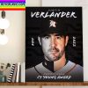 Houston Astros Justin Verlander 2011 2022 AL CY Young Award Home Decor Poster Canvas