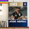 Houston Astros Signed 2020 American League MVP Jose Abreu Home Decor Poster Canvas