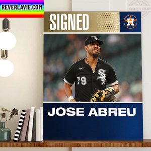 Houston Astros Signed 2020 American League MVP Jose Abreu Home Decor Poster Canvas