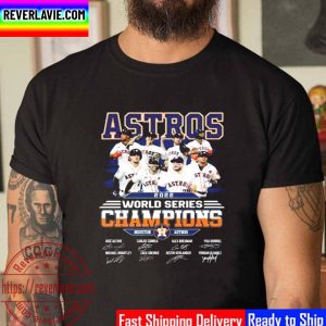 Houston Astros Team 2022 World Series Champions Signatures Unisex T-Shirt
