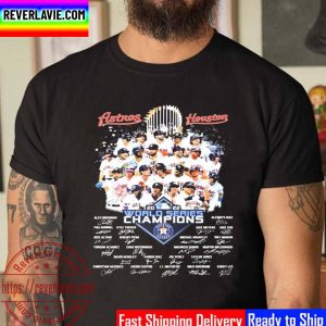 Houston Astros Team MLB 2022 World Series Champions Signatures Unisex T-Shirt