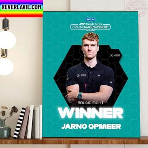 Jarno Opmeer Round 8 Winner F1 Esports Series Pro Championship 2022 Home Decor Poster Canvas
