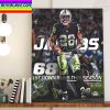 Josh Jacobs 68 1st Down Runs This Season Home Decor Poster Canvas